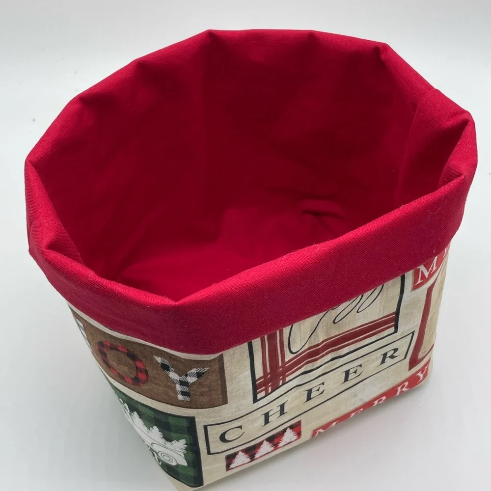 Christmas Decor / Christmas Basket / Storage and Organizer Bin / Fabric … - Picture 2 of 2